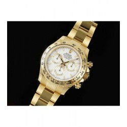 ROLEX 로렉스 롤렉스 데이토나 126508 크로노 옐로우골드 화이트 다이얼, 메탈밴드