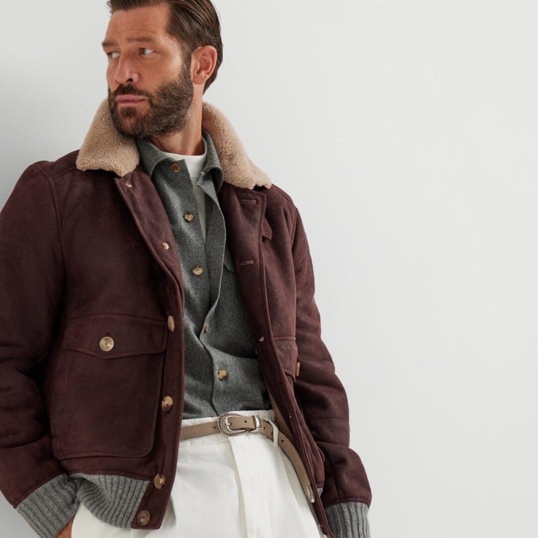 [홍콩명품.BRUNELLO CUCINELLI]브루넬로 쿠치넬리 2026 남성용 모피일체 양가죽 자켓 BL1368 HD 홍콩명품의류,구매대행,온라인명품