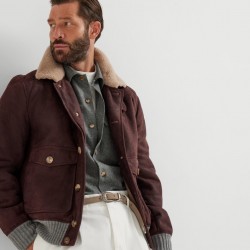 [홍콩명품.BRUNELLO CUCINELLI]브루넬로 쿠치넬리 2026 남성용 모피일체 양가죽 자켓 BL1368 HD 홍콩명품의류,구매대행,온라인명품