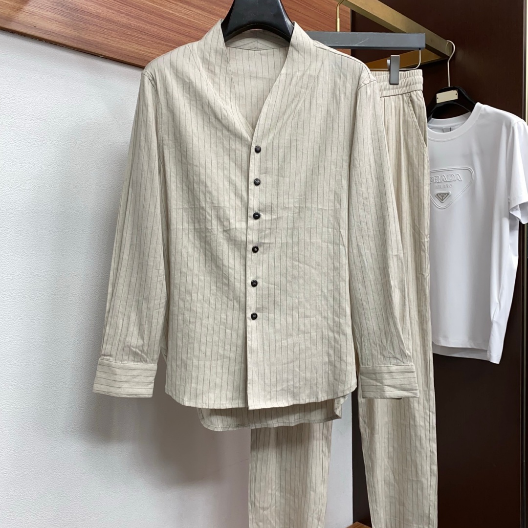 [홍콩명품.loro piana]로로피아나 2026 남성용 린넨 셔츠 세트 LP1202 HD 홍콩명품의류,구매대행,온라인명품
