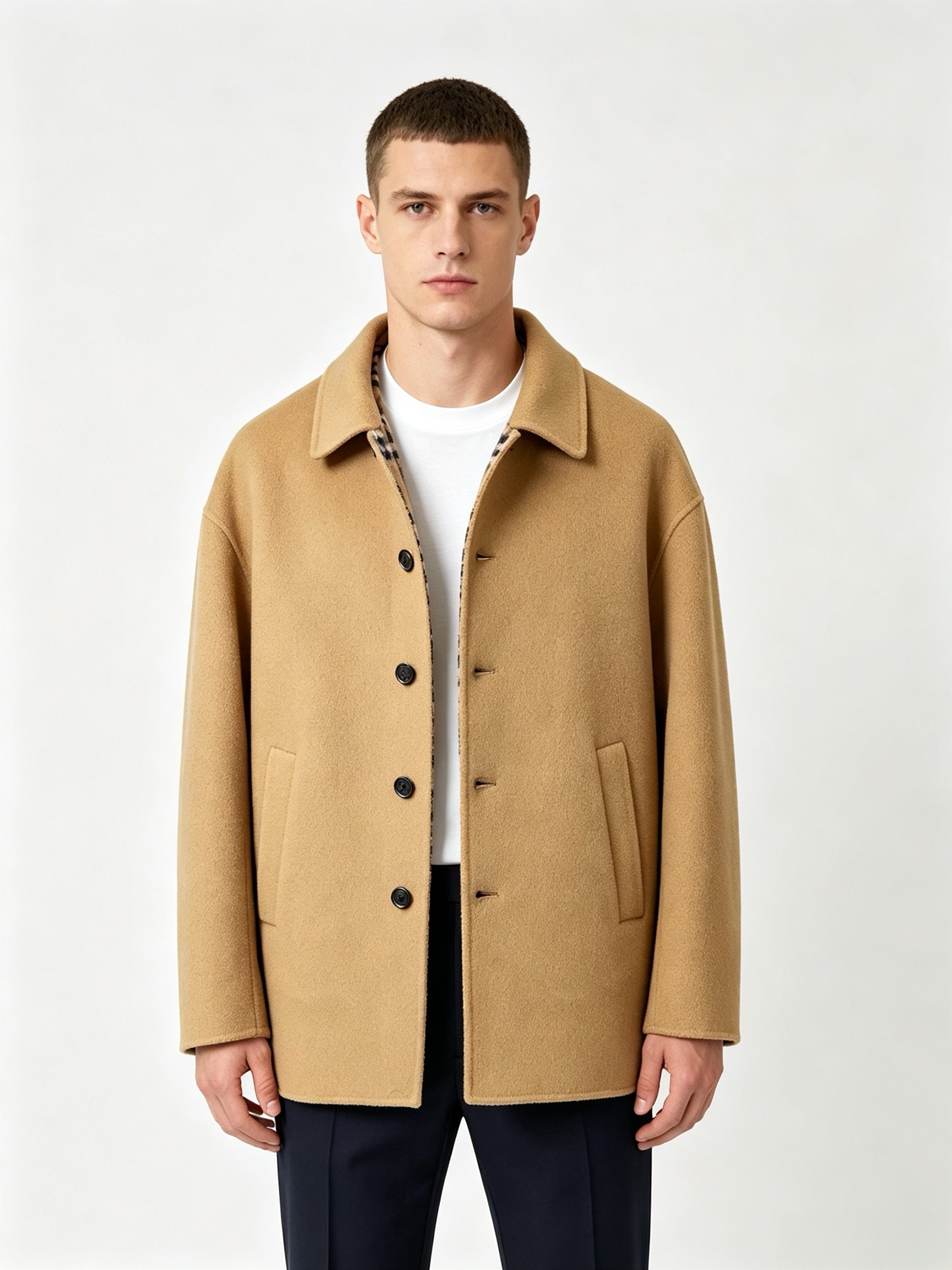 [홍콩명품.BURBERRY] 버버리 2026 남성용 캐시미어 카라 봄버 코트 BU1946 HD 홍콩명품의류,구매대행,온라인명품